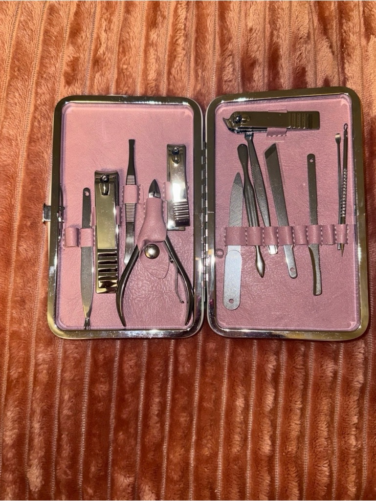 Pink Travel Manicure  Pedicure Set